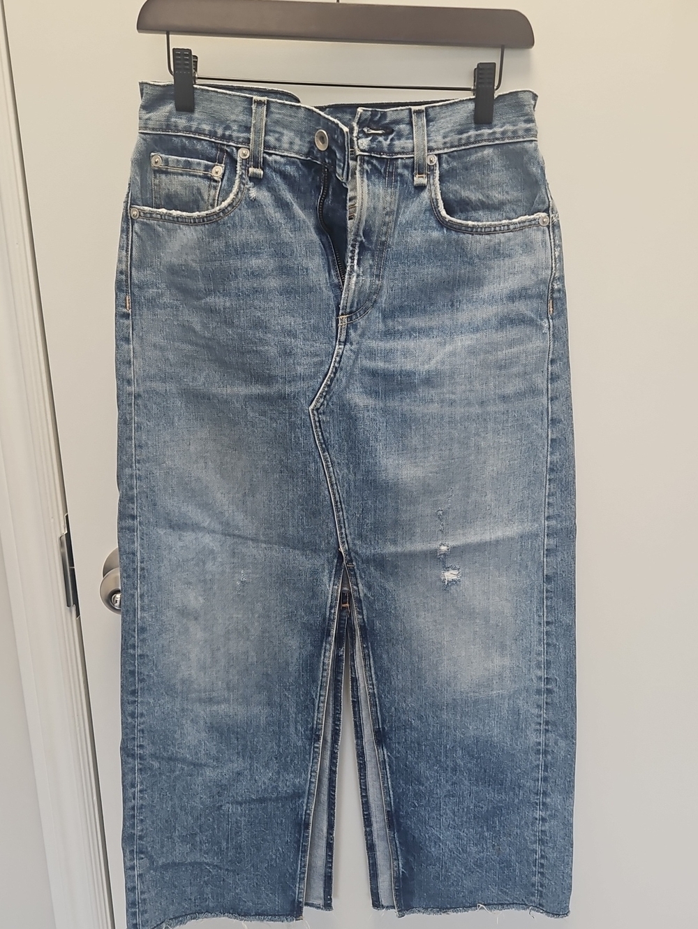 Rag & Bone Blue Denim Skirt (no Belt)